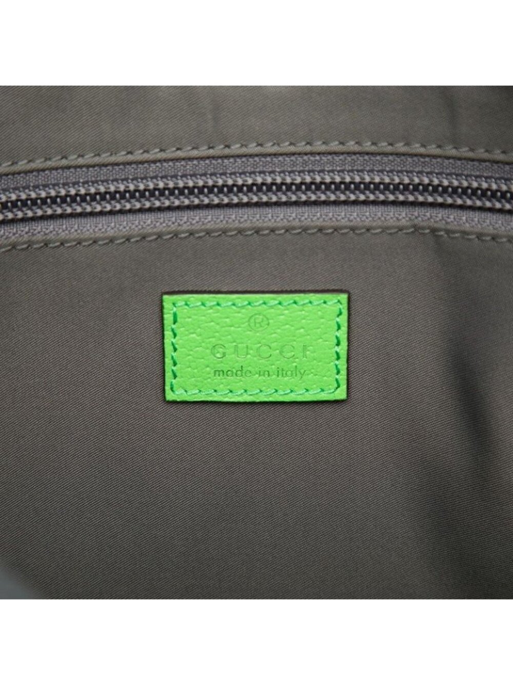 Gucci GG Nylon Small Backpack Belt Bag Red Green Gray Leather Rubber - Picture 6 of 8